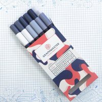 Набір маркерів для малювання GraphMaster E-Cool Grey, 12шт/уп
