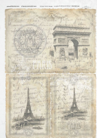 Рисовая бумага для декупажа "Старинный Париж", 20х30см