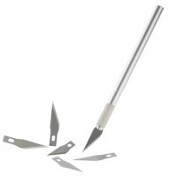 Нож макетный алюминиевый +5 запасных лезвий