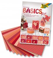 Набір паперів і картону для творчості "Basics Red", 24*34см, 30 л/уп.