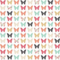 Бумага для скрапбукинга двухсторонняя Butterflies, 30*30 см