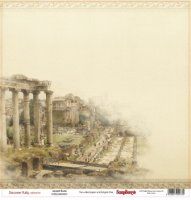 Бумага для скрапбукинга двухсторонняя, Итальянские каникулы, "Древний Рим", 180г/м2, 30,5*30,5см