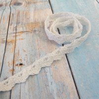 Кружевная лента белая, 1,3см*1м