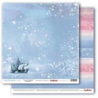 Папір для скрапбукінгу двостороння Зимова казка, "Засніжений пейзаж", 30,5*30,5см