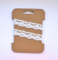 Кружевная лента белая №9, 2см, 2м
