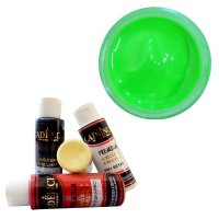 Краска акриловая, "Premium Acrylic Paint", флуоресцентная зеленая, 70 мл