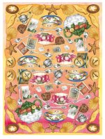 Рисовая декупажная карта "Чайная церемония - 2", 35*50см