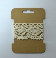 Кружевная лента кремовая №2, 4,5см, 1м