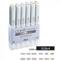 Набор маркеров Copic Sketch Set "EX-4", 12 шт.