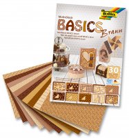 Набор бумаг и картона для творчества "Basics Brown", 24*34см, 30 л/уп.