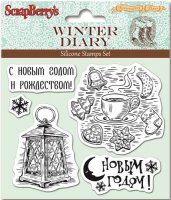 Набор силиконовых штампов "Зимний дневник-2"