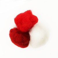 Набор шерсти для валяния "Красные оттенки", кардочес, 3х10г
