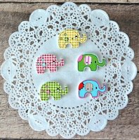 Декоративные пуговицы, "Слоники", 30мм, 5шт/уп Декоративные пуговицы, "Слоники", 30мм, 5шт/уп