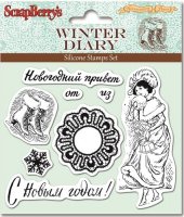 Набор силиконовых штампов "Зимний дневник-3"