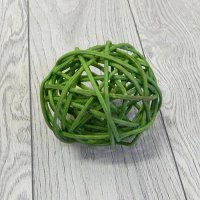 Кулька з ротанга зелений, 5см