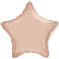 Шар фольга 18" (46см) Металлик Звезда Розовое золото