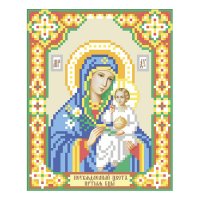 Набор для вышивания бисером " Икона Божьей Матери Неувядаемый Цвет , 10х12см