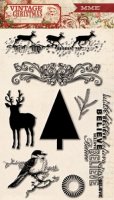 Набір силіконових штампів My Mind's Eye "Vintage Christmas", 10*15см