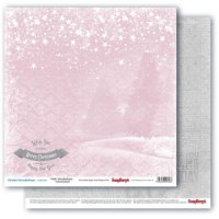 Бумага для скрапбукинга двухсторонняя Зимняя сказка, "Розовая дымка", 30,5*30,5см