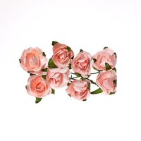 Розы из бумаги, Нежно-розовые, 8 шт