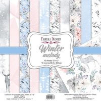 Набір паперу для скрапбукінгу "Winter Melody", 30*30см, 10л+бонус