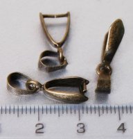 Держатель для кулона, 15*4 мм, Античная бронза, 5шт/уп