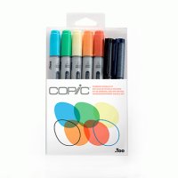 Набір маркерів Copic Ciao Set "Doodle Kit Rainbow", 5+2 лайнера
