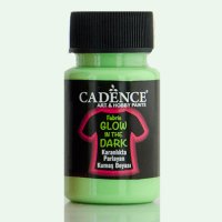 Светящаяся краска для ткани Cadence Glow in the dark, зеленая, 50 мл