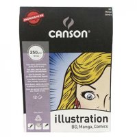 Альбом для маркерів Canson Illustration 250 гр, 21х29,7 см, A4 12 аркушів