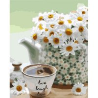 Картина по номерах Ідейка Ромашкова ніжність, 30*30см Картина по номерах Ідейка Ромашкова ніжність, 30*30см