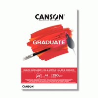 Бумага для акрила и масла Canson Graduate Oil & Acrylic 290 гр, А5, 20листов