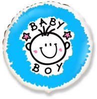 Шар фольга на выписку Baby boy