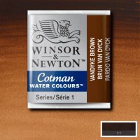 Акварельная краска кювета Winsor № 676 Темно-коричневый