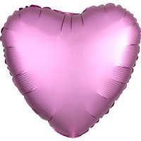 Шар фольга 18" (46 см.) Фламинго Сердце  сатин