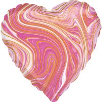 Кулька фольга 18" (43 см.) Рожеве Серце агат