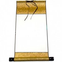 Свиток шелковый для китайской каллиграфии золотой, 27х52см