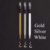 Набір гелевих ручок "Santi Metallic", золото, срібло, біла