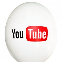 Кулька латексна 12" (30 см.) YouTube напис на білому