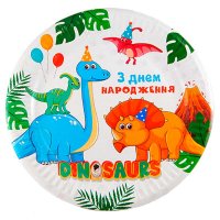 Паперові тарілочки "Динозаври", 10 шт/уп