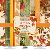 Набір паперу для скрапбукінгу "Autumn botanical", 20*20см, 10л