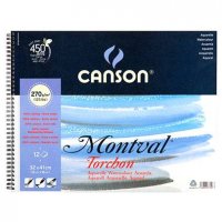 Альбом бумаги на спирали для акварели Canson Montval Torchon, 270g, 41x32cm, 12л