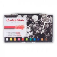 Набір кольорової пастелі Conte Colour carres assorted, асорті, 12 шт/уп