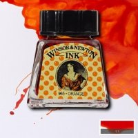 Туш художня Winsor&Newton Drawing Inks #449, помаранчевий, 14мл.