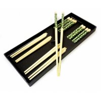 Бамбуковые палочки для еды "Зеленый лес", 5 пар