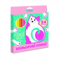 Набор цветных художественных карандашей 1 Вересня "I am a cat" 24 цв.
