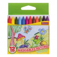 Набор акварельных восковых  карандашей  Washable crayons 12 цв.