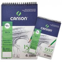 Альбом бумаги на спирали Canson 1557 Croquis для набросков, 120гр., А4, 50 л.