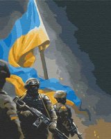Картина по номерах  "Українські воїни", 40*50см