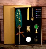 Подарунковий набір для каліграфії Royal Calligraphy Set, Малахітове перо з узором