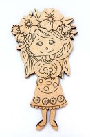Фигурка-раскраска деревянная "Девочка с писанкой"